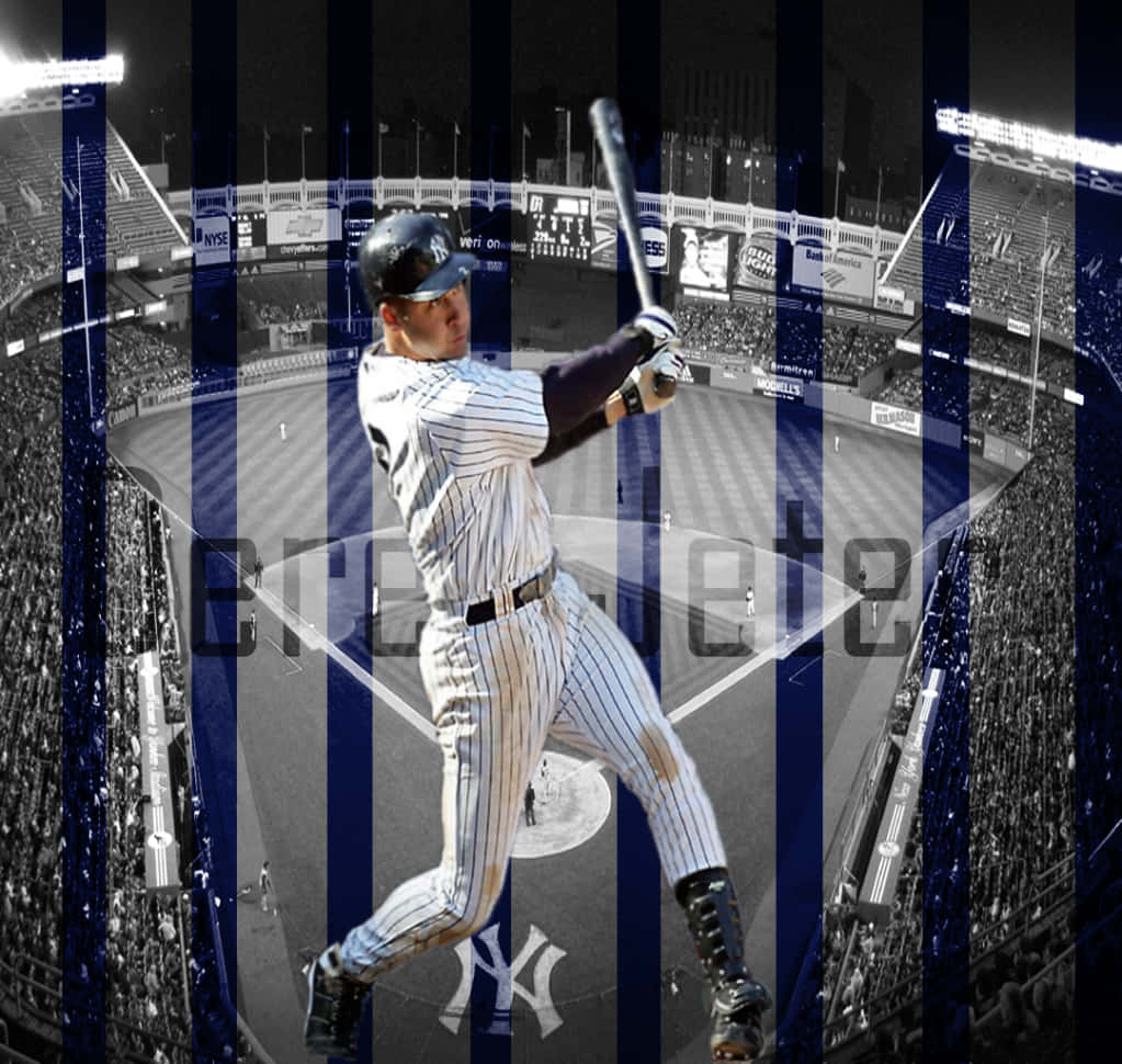 Striped Derek Jeter Background Background