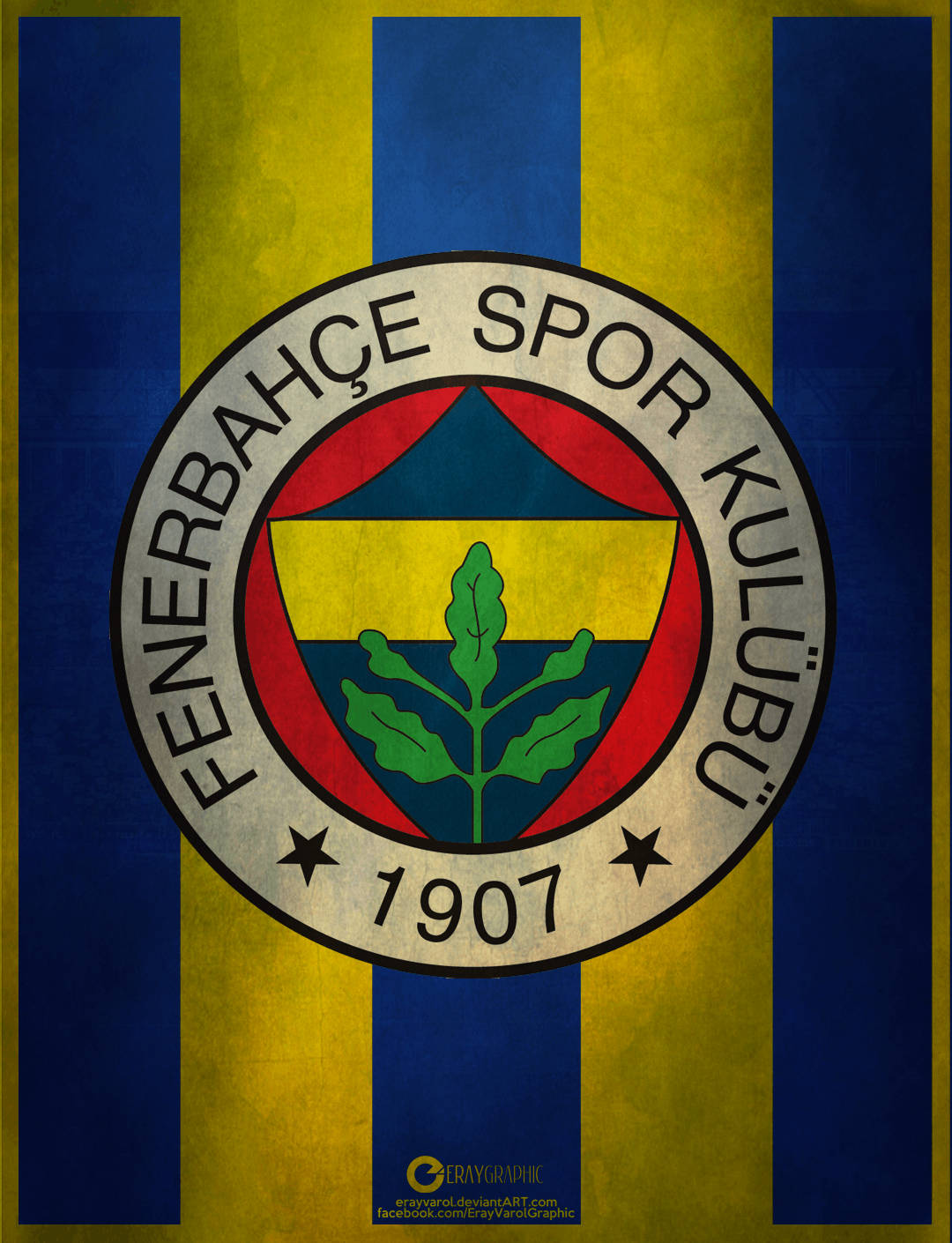 Striped Fenerbahce Phone Background