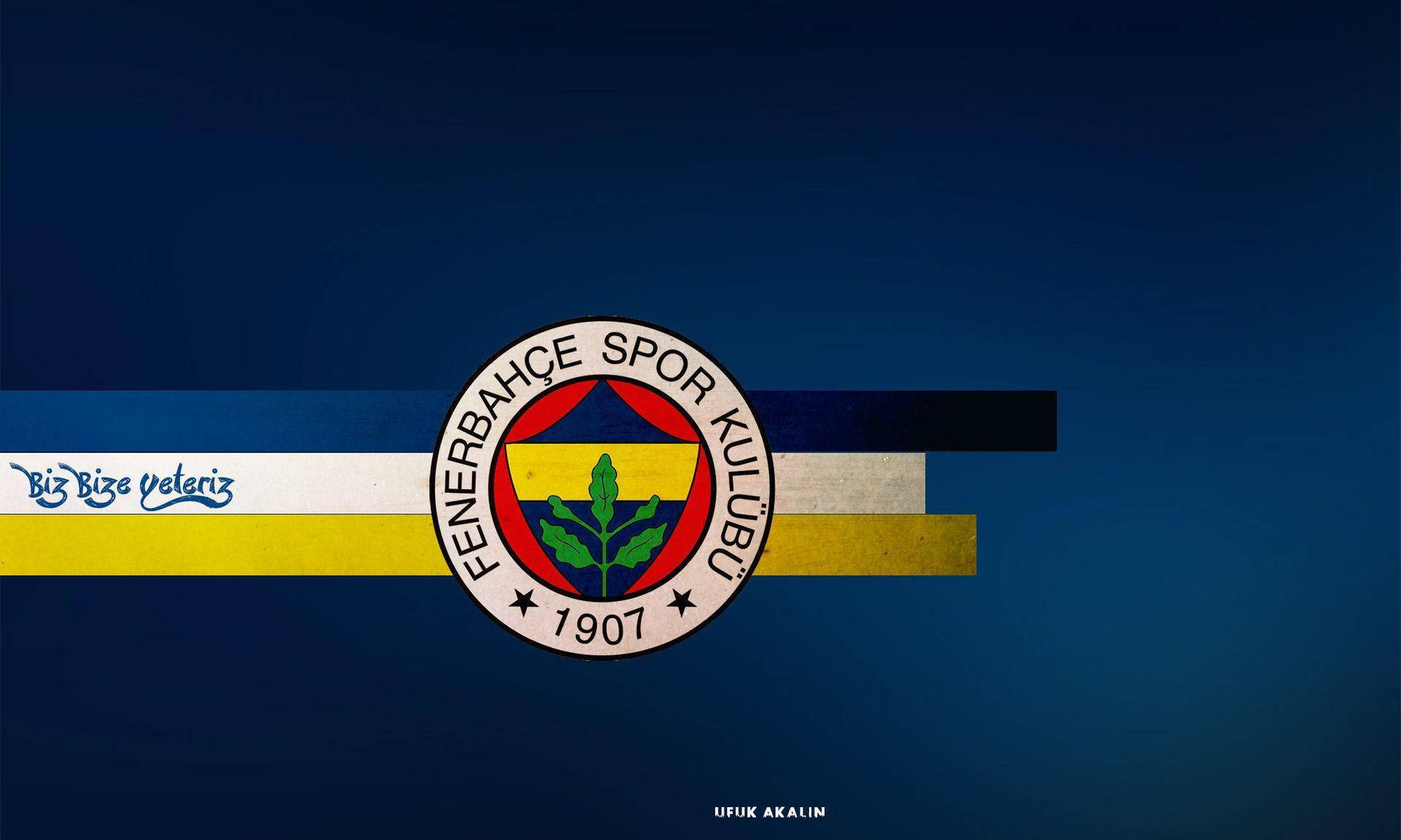 Stripes And Blue Background Fenerbahce Background