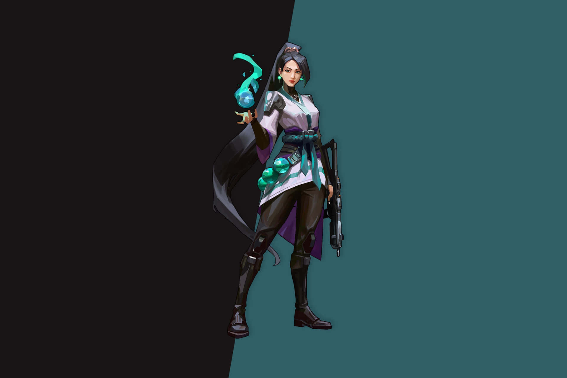 Strive On Through The Fight With Valorant Sage Background