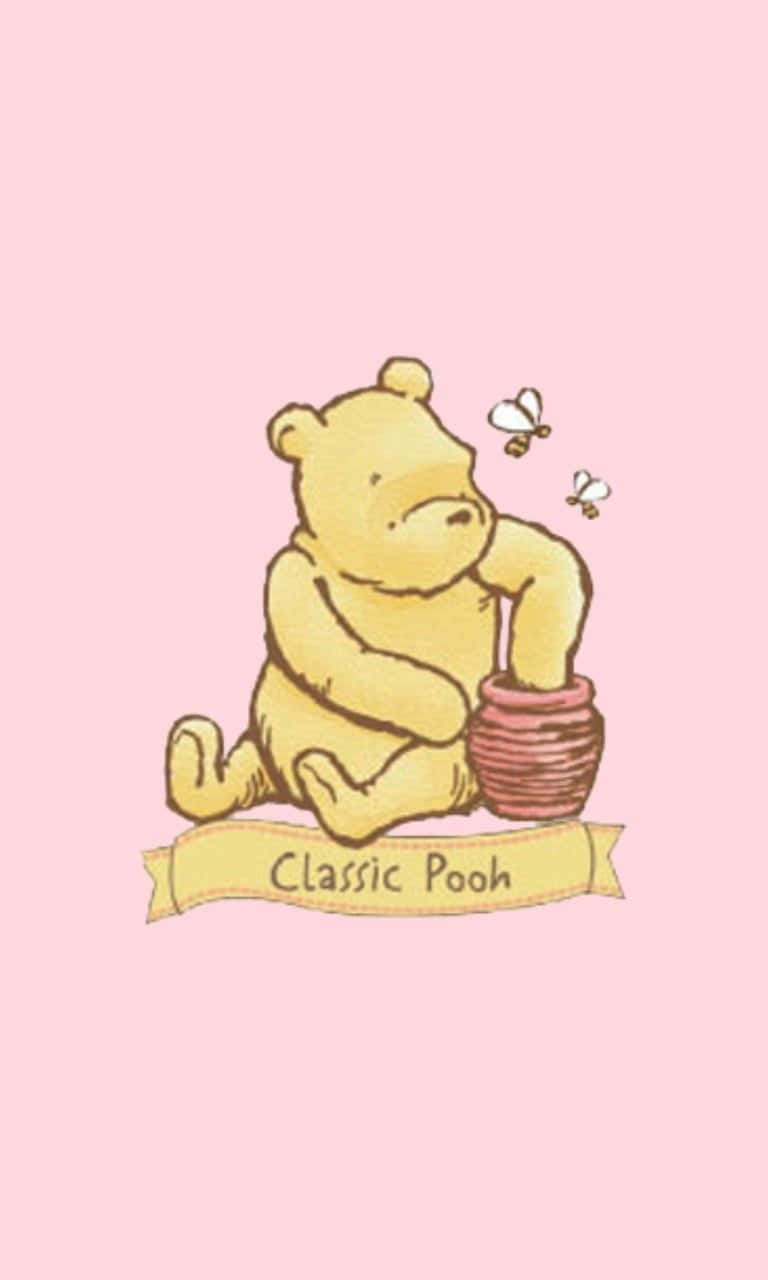 Stroll Across An Old-fashioned Country Lane With Classic Winnie The Pooh Background