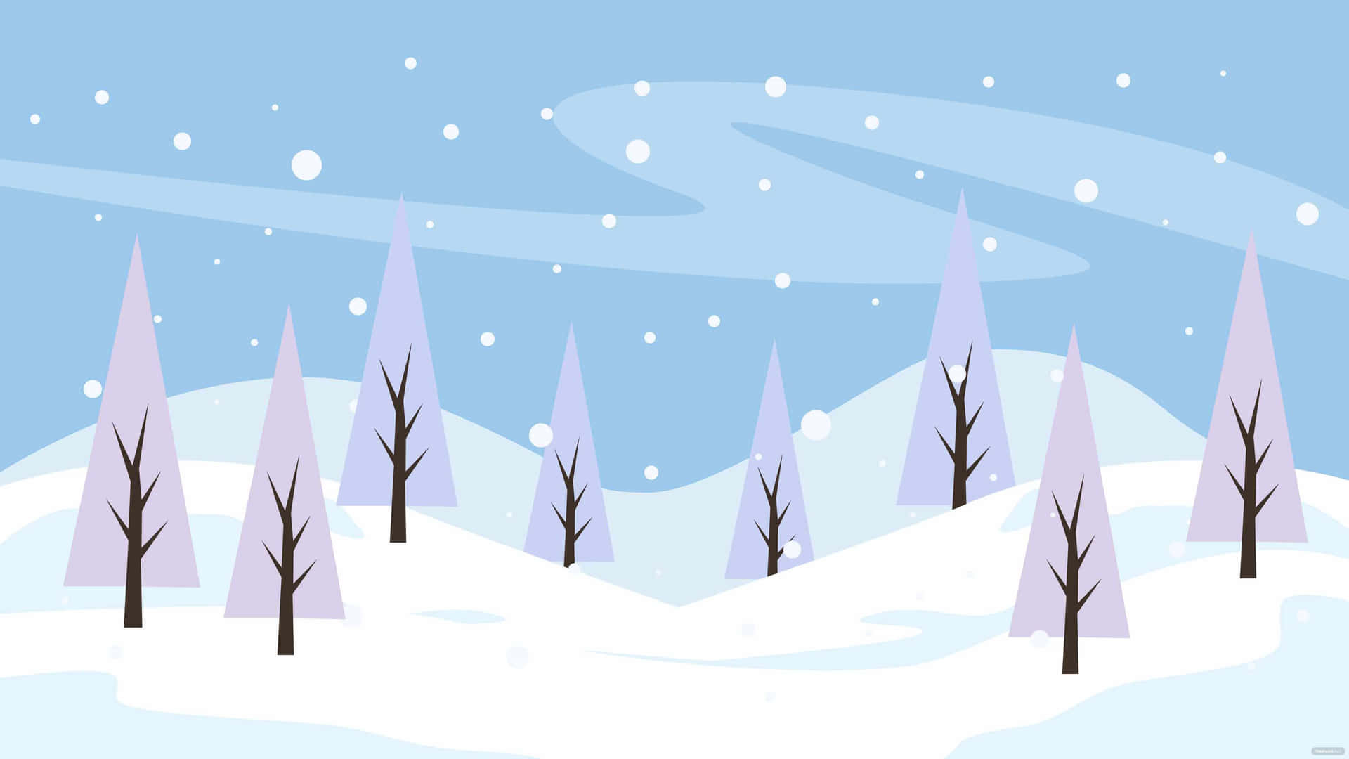 Stroll Through The Chilly Wonderland Of Minimalist Winter. Background