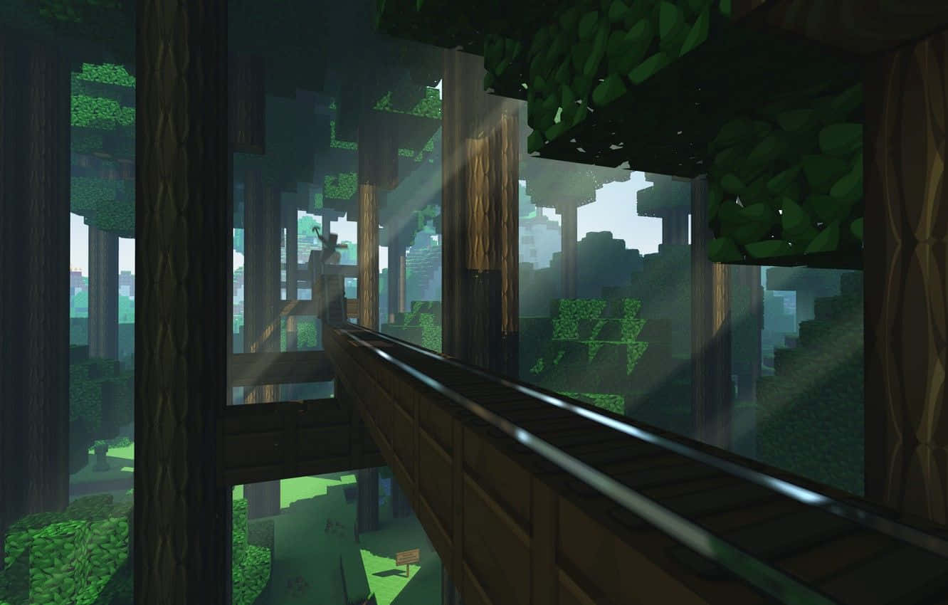 Stroll Through Vibrant Minecraft Grass With Endless Possibilities Background