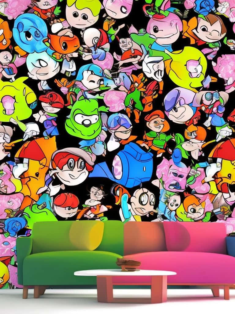 Strolling Through Cartoontown Background