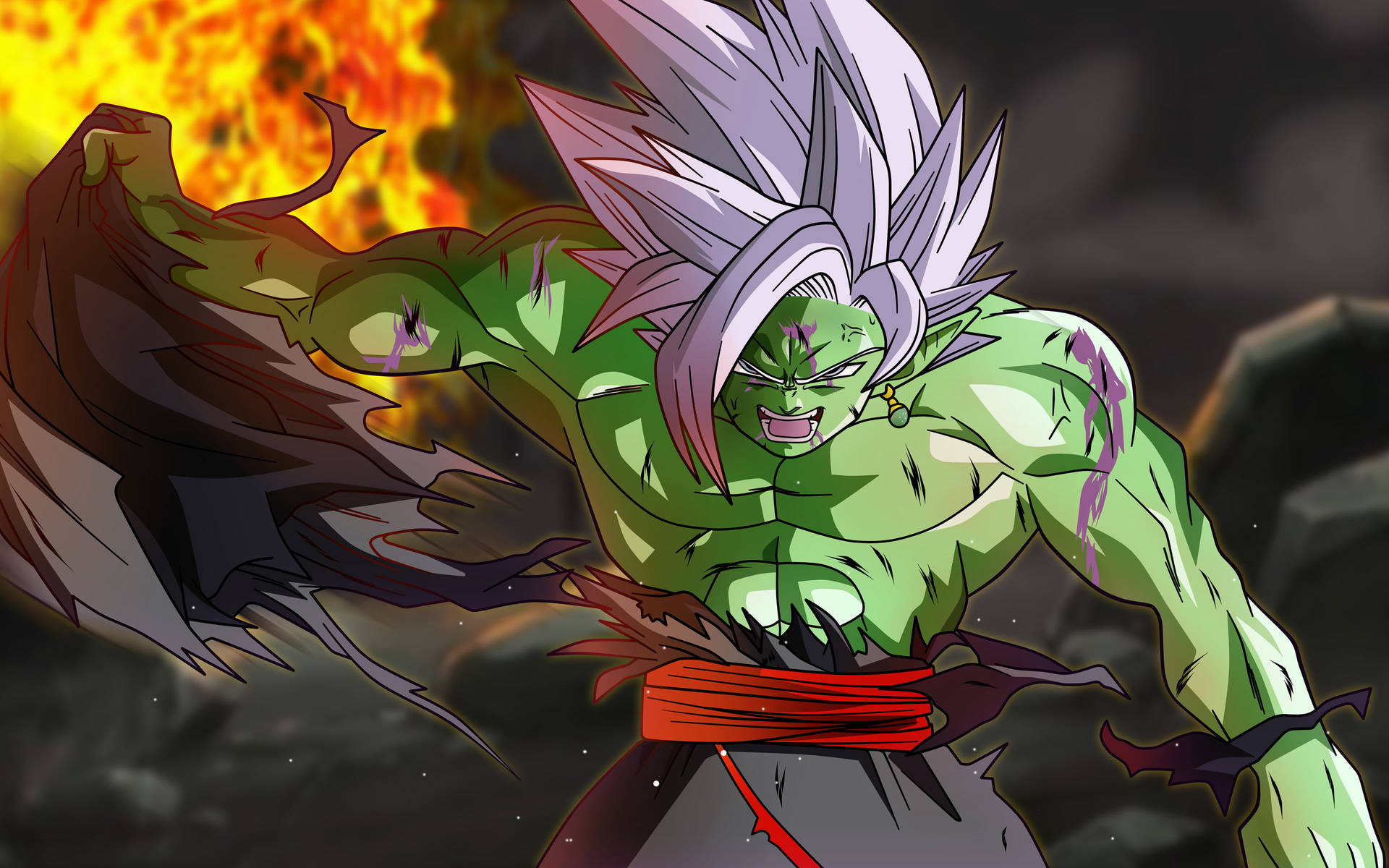 Strong Black Goku Live Background