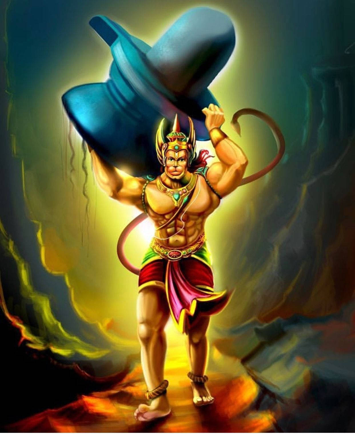 Strong Hanuman Art Background