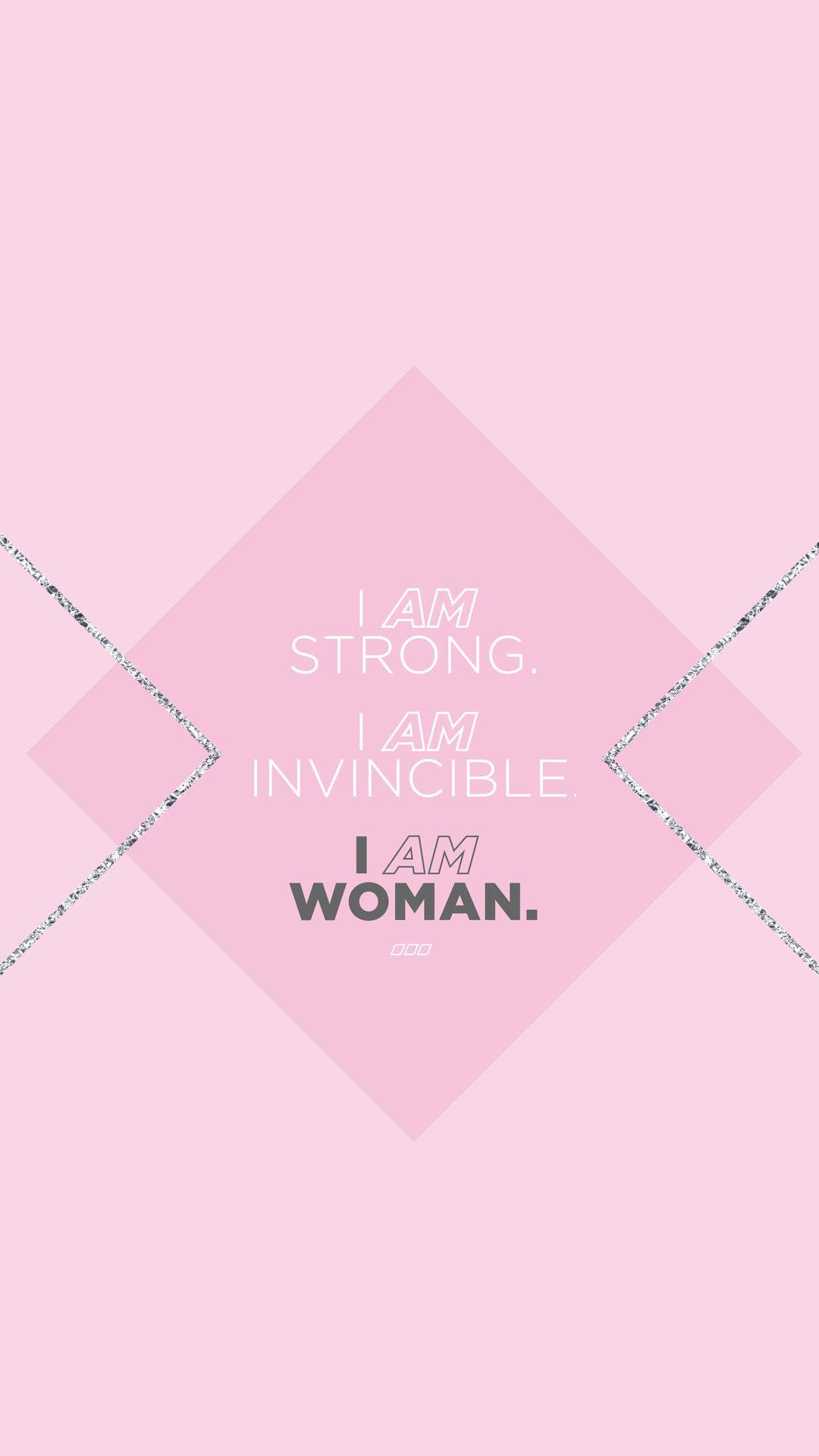Strong Invincible Woman Motivational Iphone Background