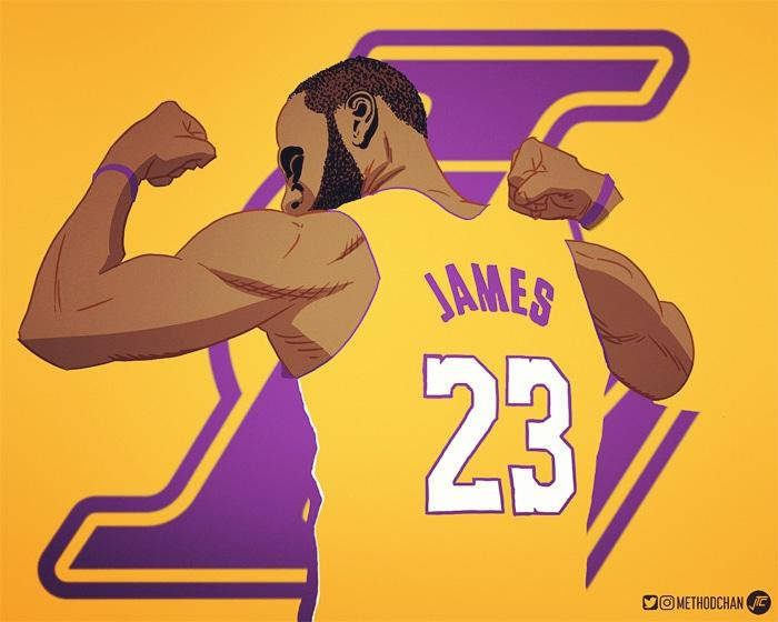 Strong Lebron James Lakers Jersey Background