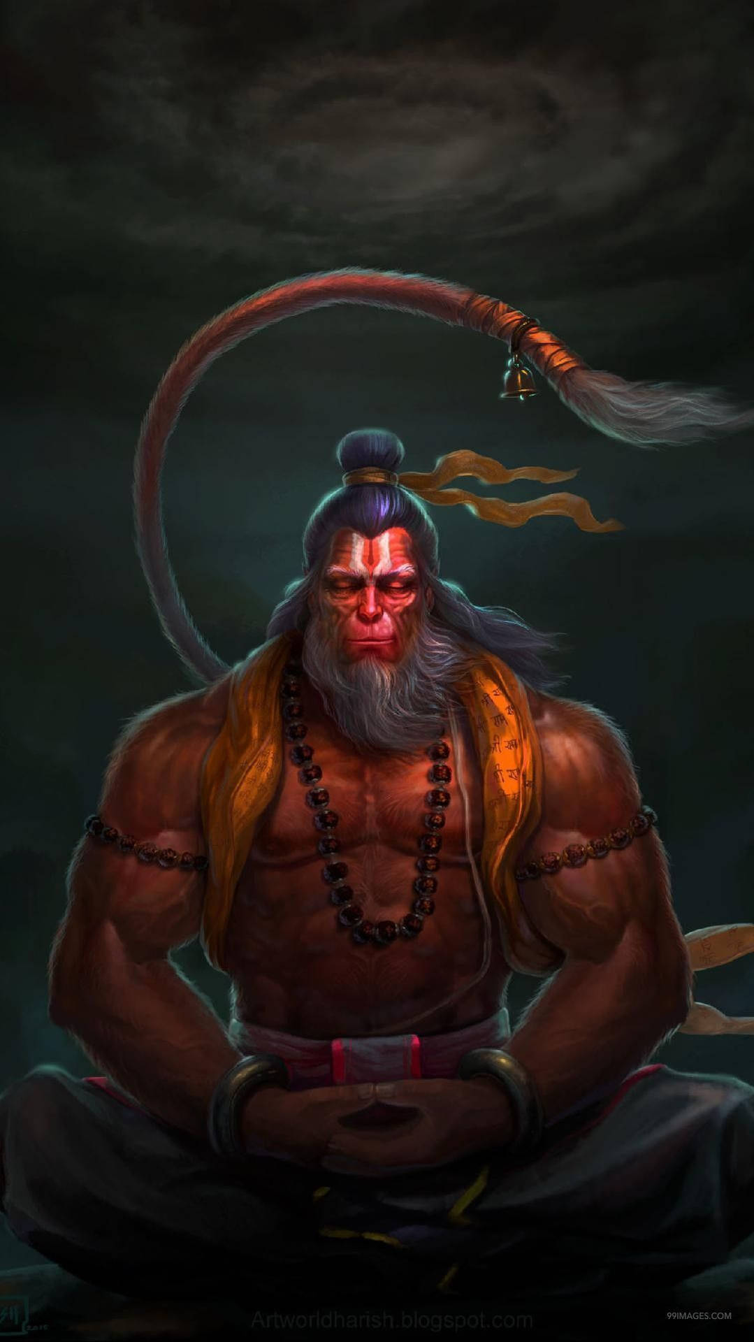 Strong Lord Hanuman 3d Background