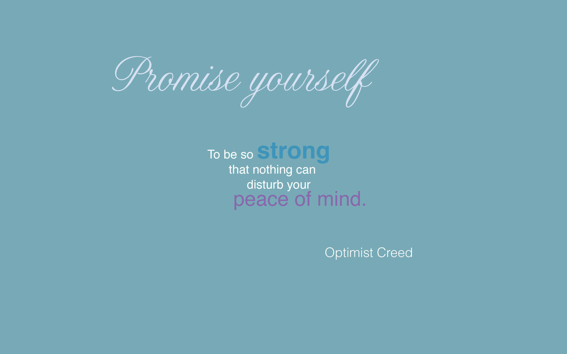 Strong Optimistic Quote Background