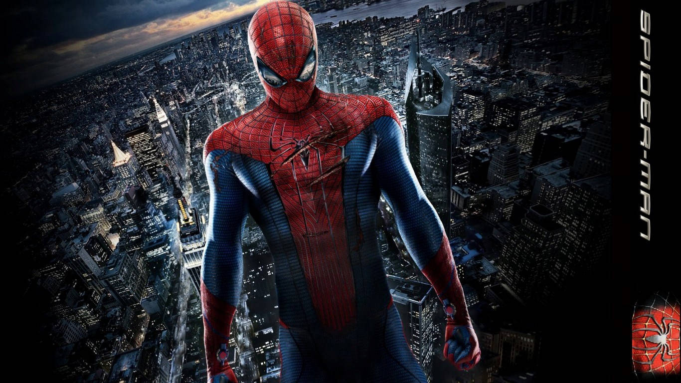 Strong Spiderman 1366x768