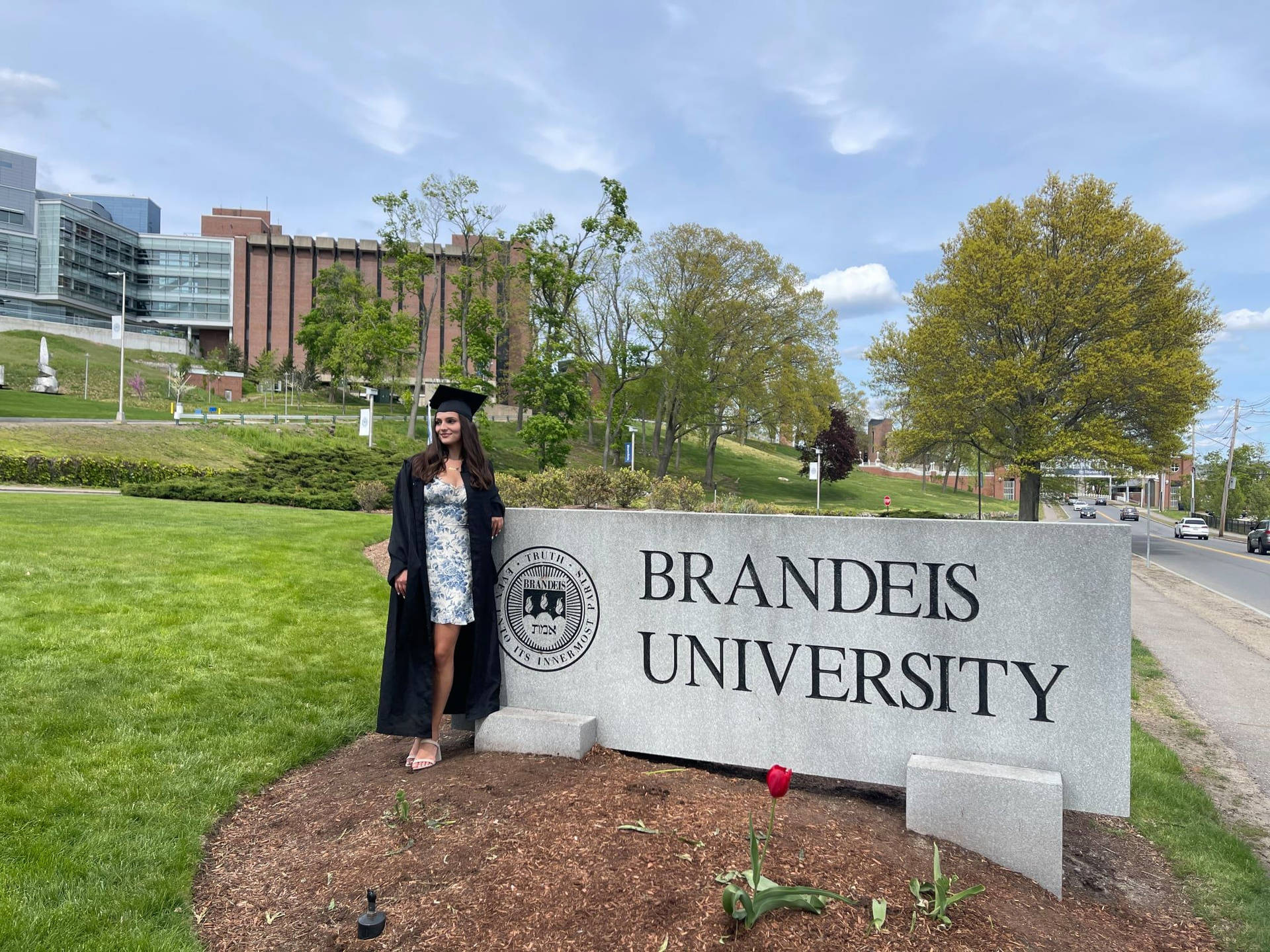 Student Brandeis University Signage