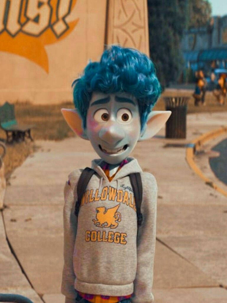 Student Life - Ian Lightfoot In College Hoodie Jacket In Pixar's Onward' Background
