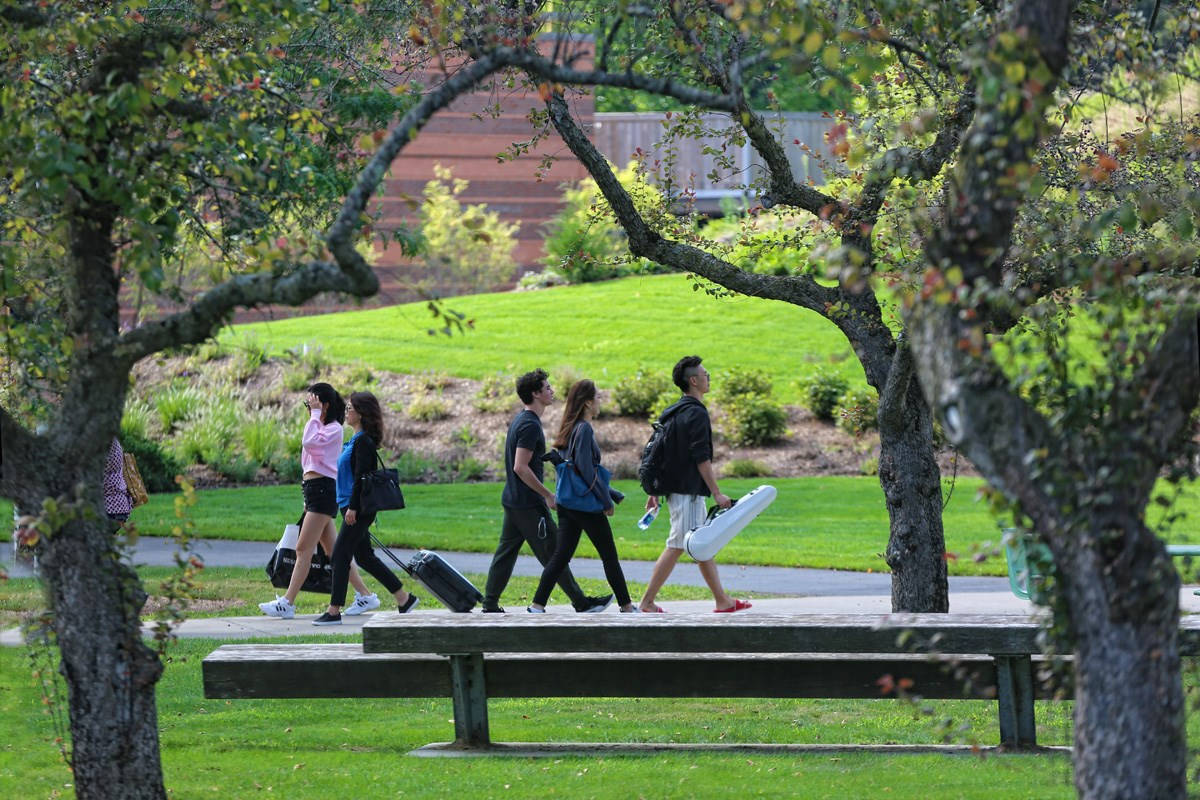 Students Engaging In Outdoor Activities At Brandeis University Campus