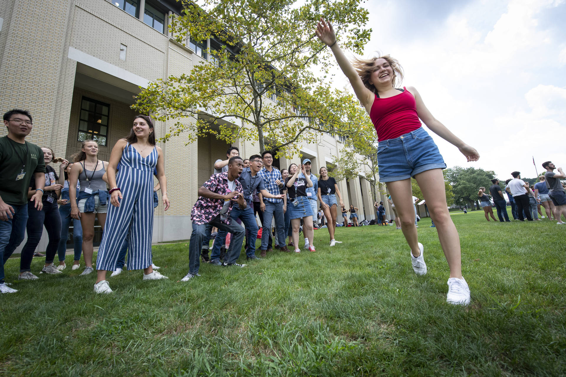 Students Having Fun At Carnegie Mellon University Background