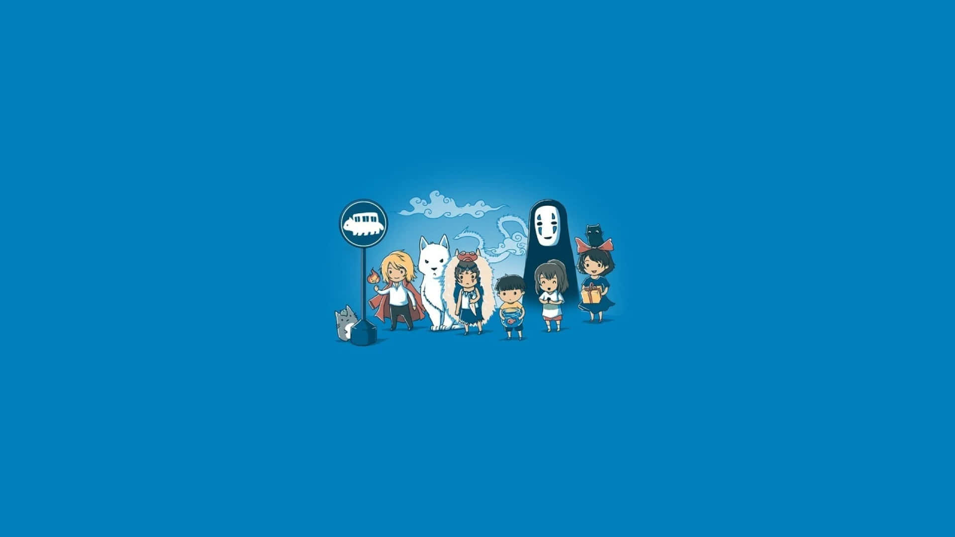 Studio Ghibli Character Lineup Wallpaper Background