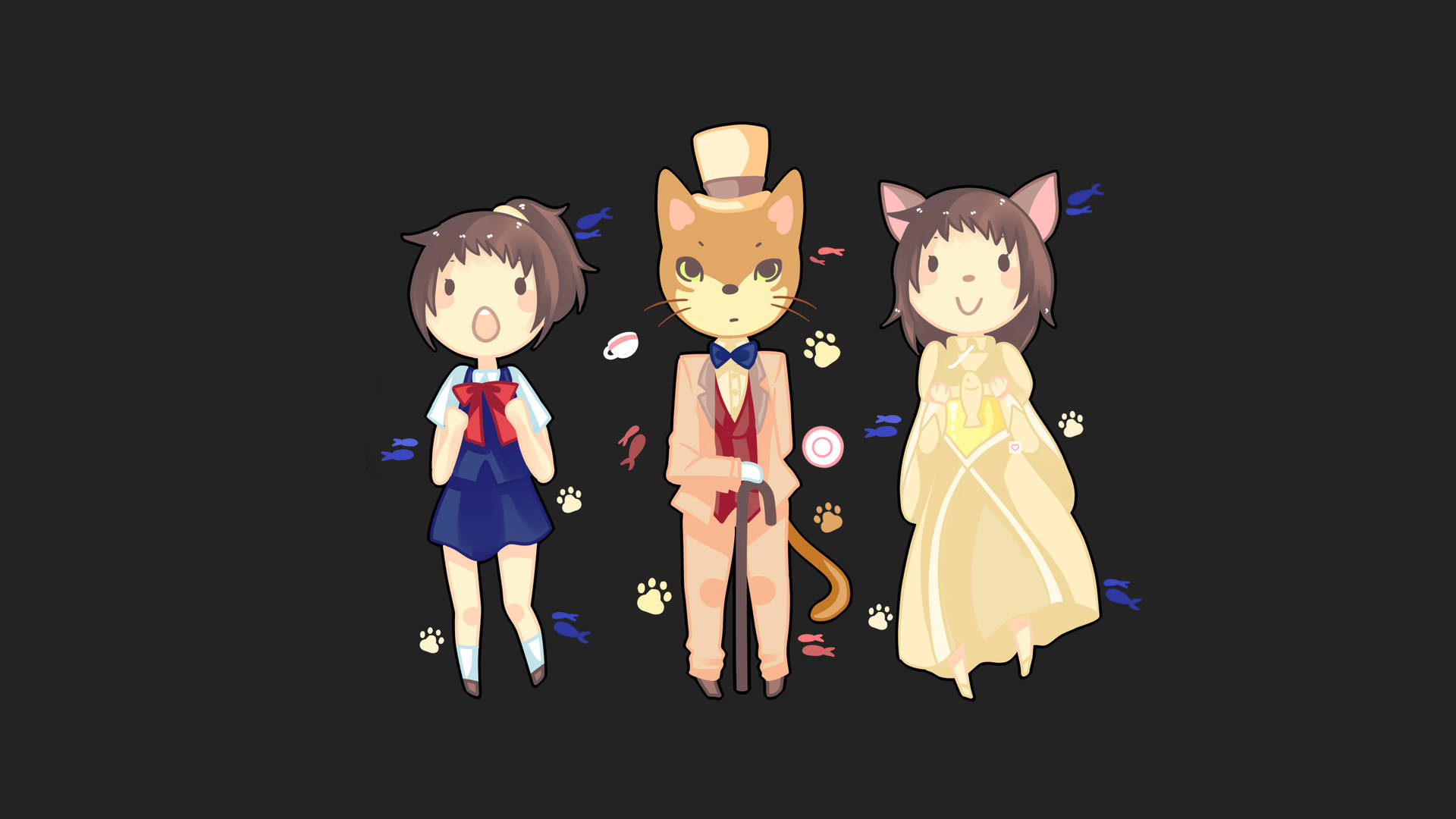 Studio Ghibli Desktop Haru Cat Background