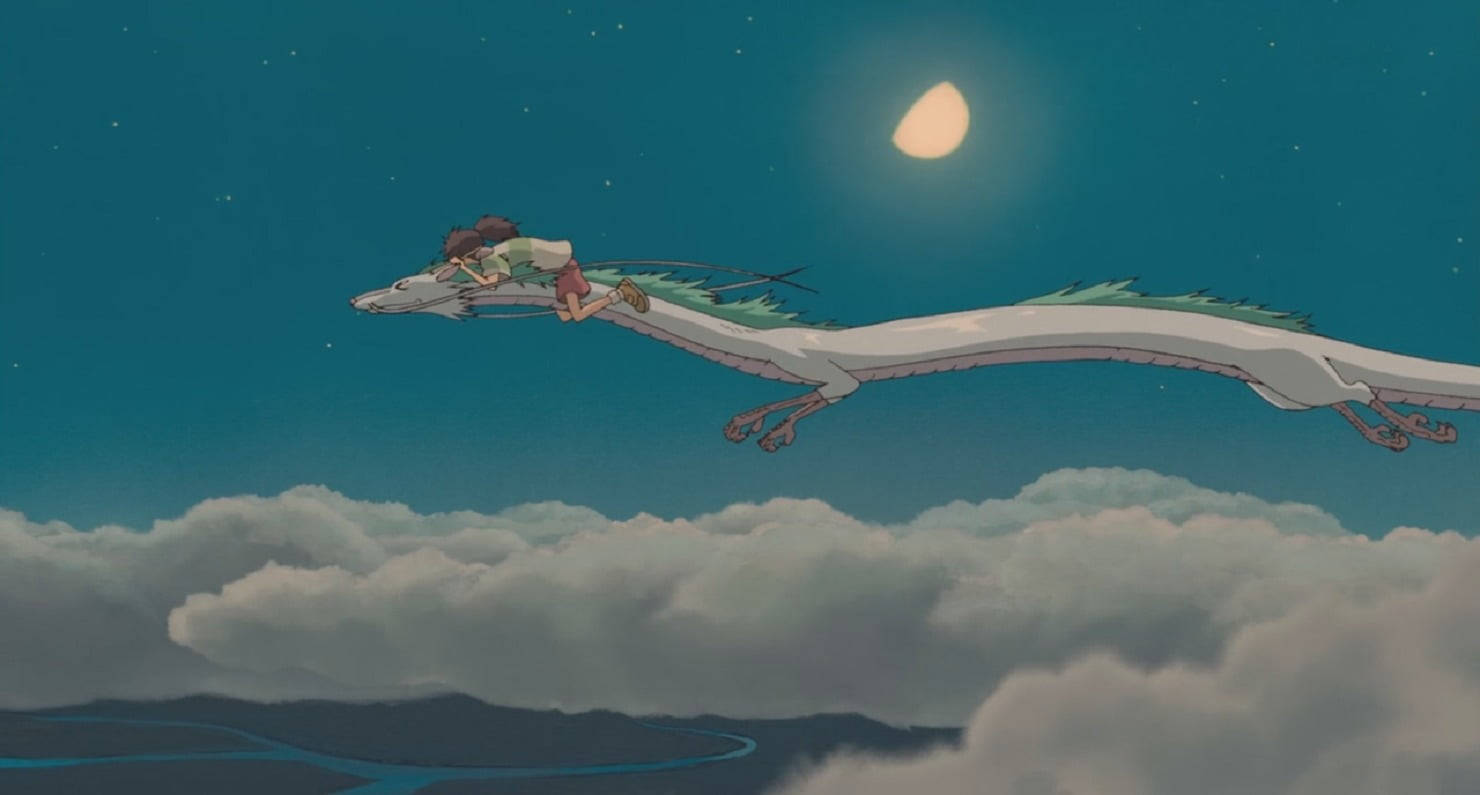 Studio Ghibli Scenery White Dragon