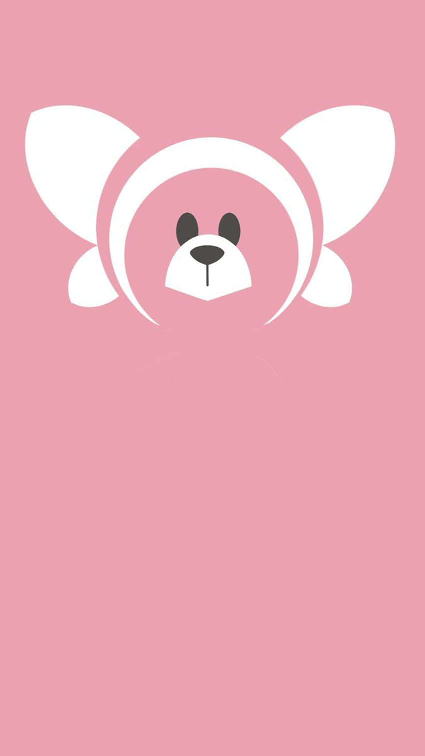 Stufful Head In Pink Background Background