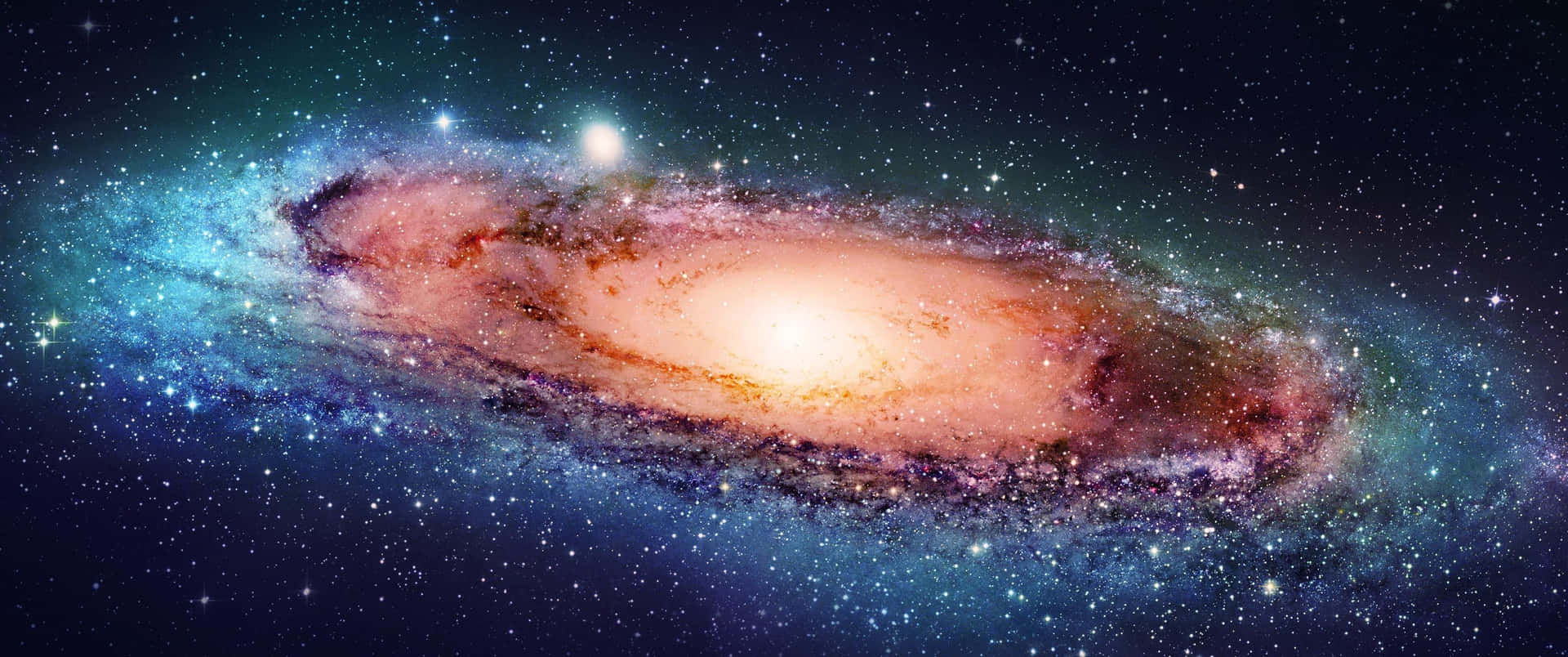 Stunning 3440x1440 Space Of Andromeda Galaxy