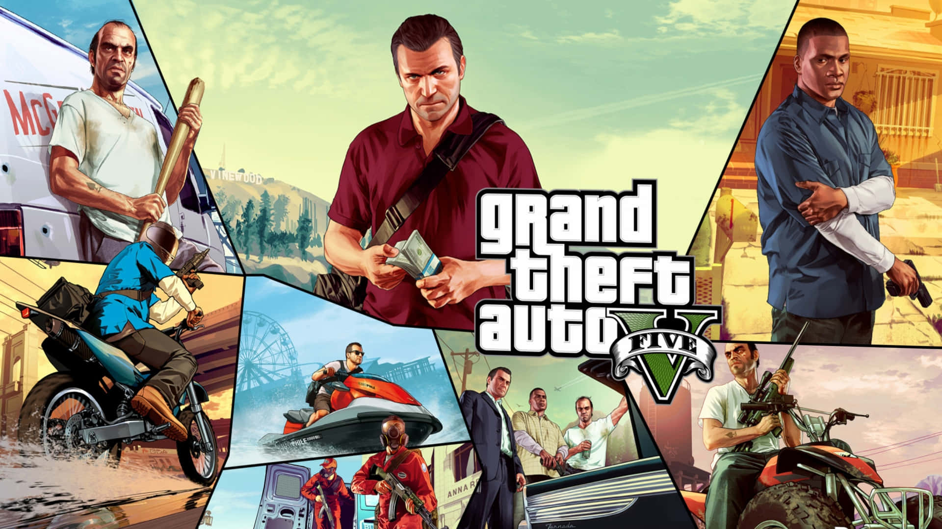 Stunning, Action-packed 2560x1440 Gta 5 Wallpaper