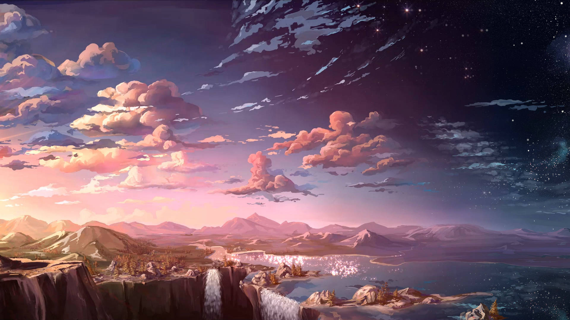 Stunning Aesthetic Anime Scenery Background