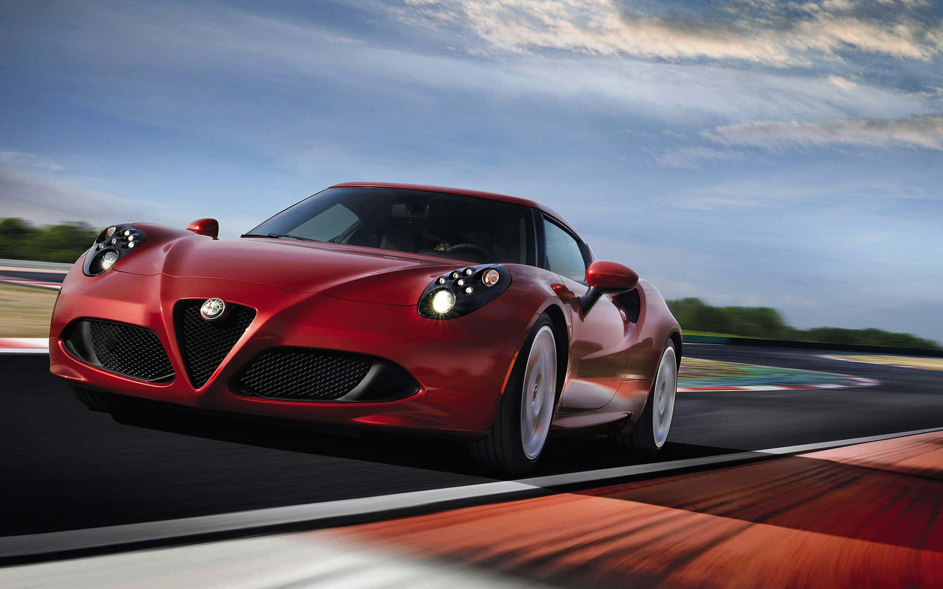 Stunning Alfa Romeo 4c Sports Car Background