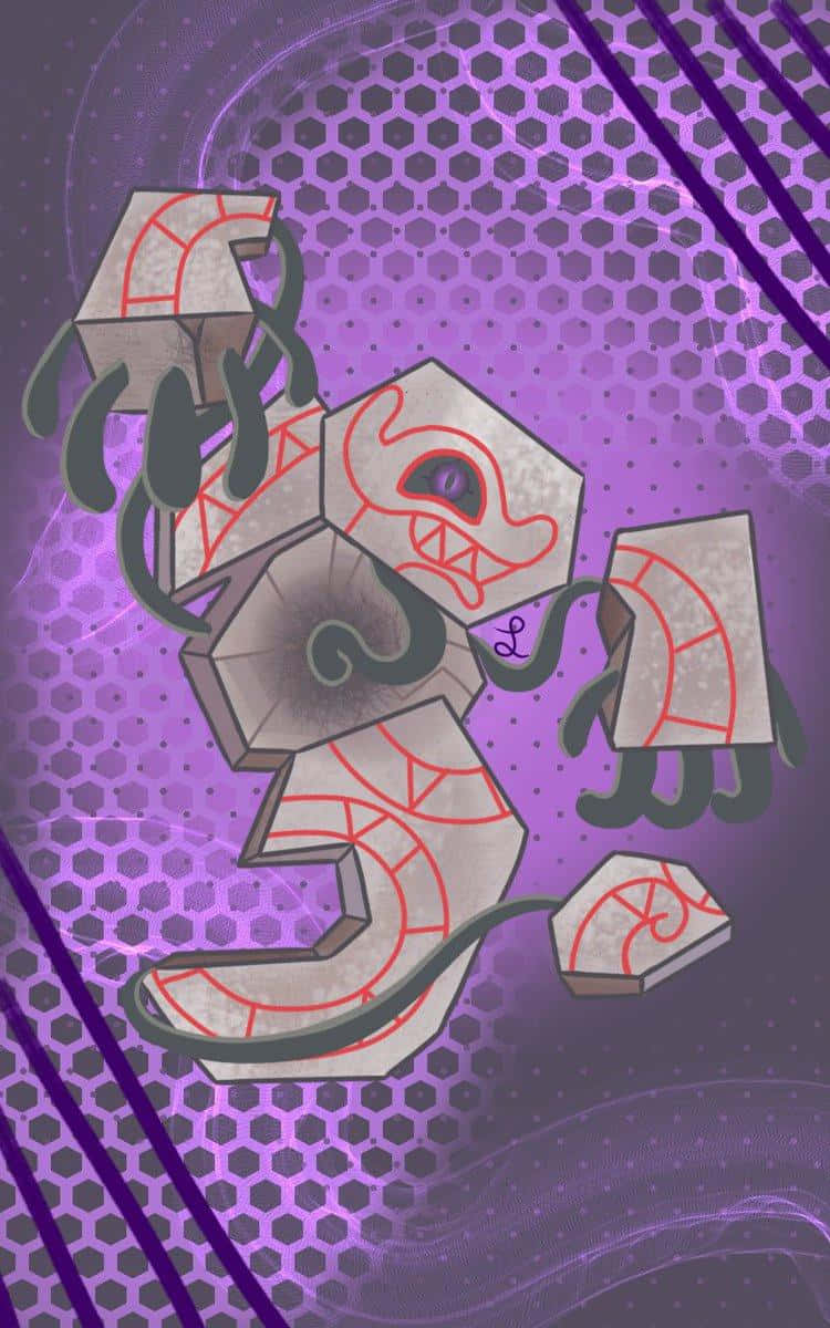 Stunning Animated Image Of The Pokemon, Runerigus Background