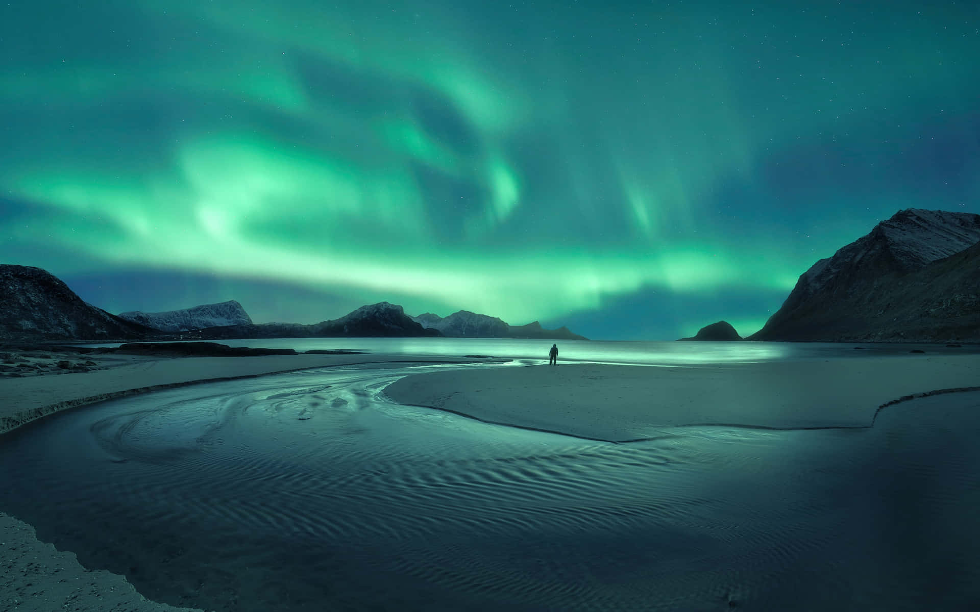 Stunning Aurora Borealis Dancing Across The Night Sky