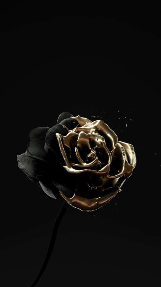 Stunning Black And Gold Aesthetic Background