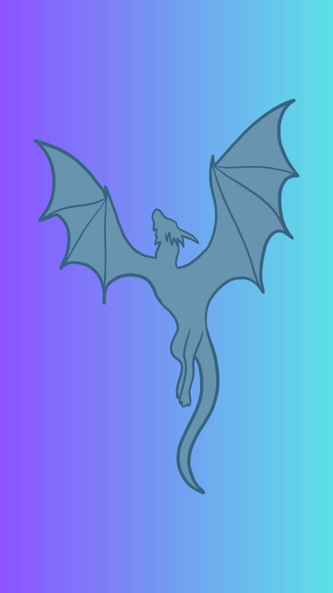 Stunning Blue Dragon Soaring Through The Sky Background