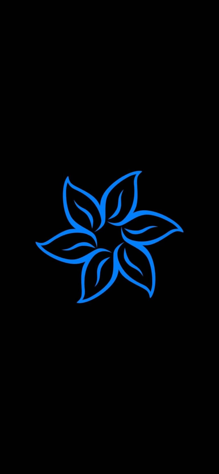 Stunning Blue Flower Oled Display Aesthetic Background