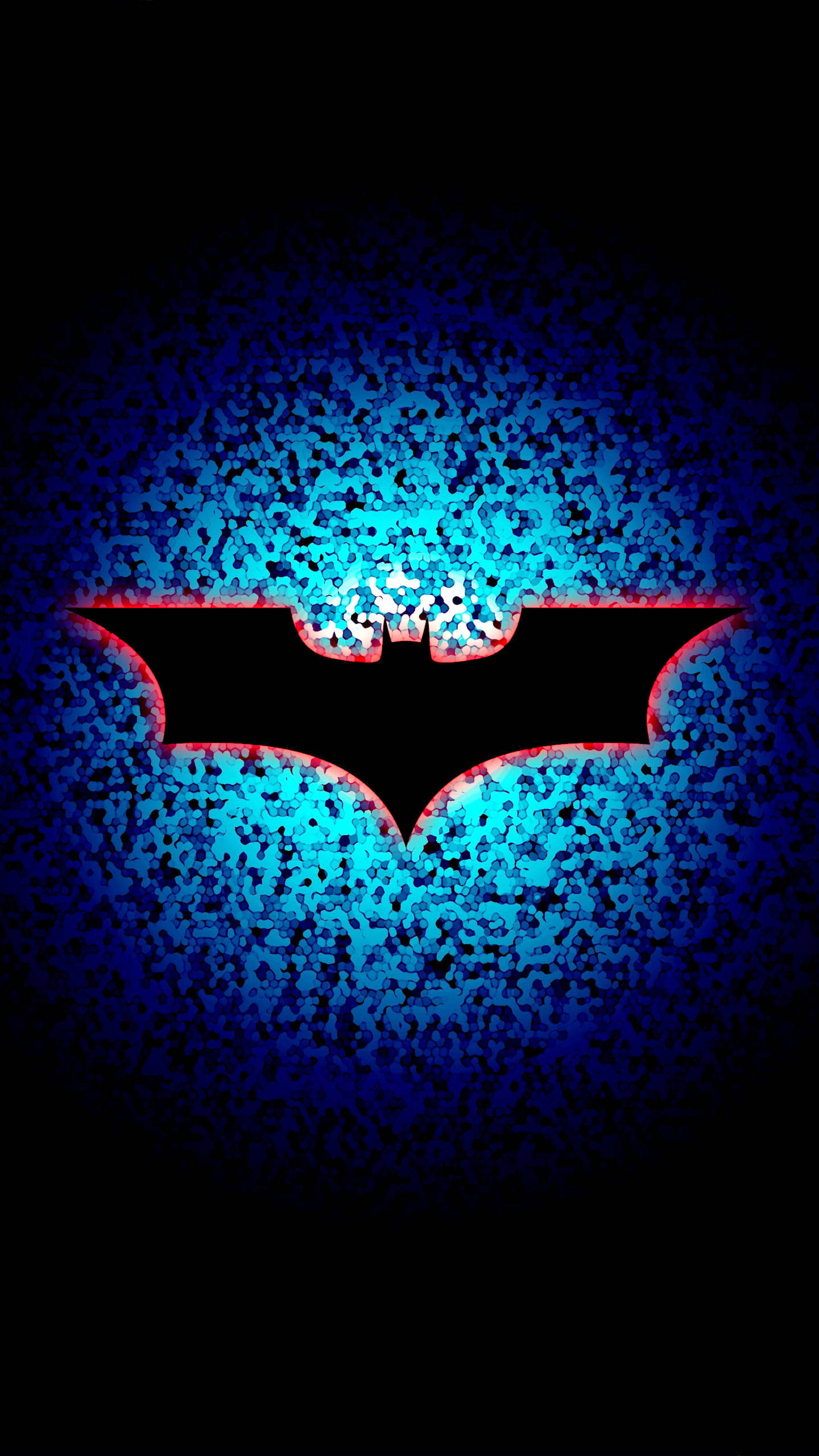 Stunning Blue Mosaic Batman Logo Iphone Wallpaper Background