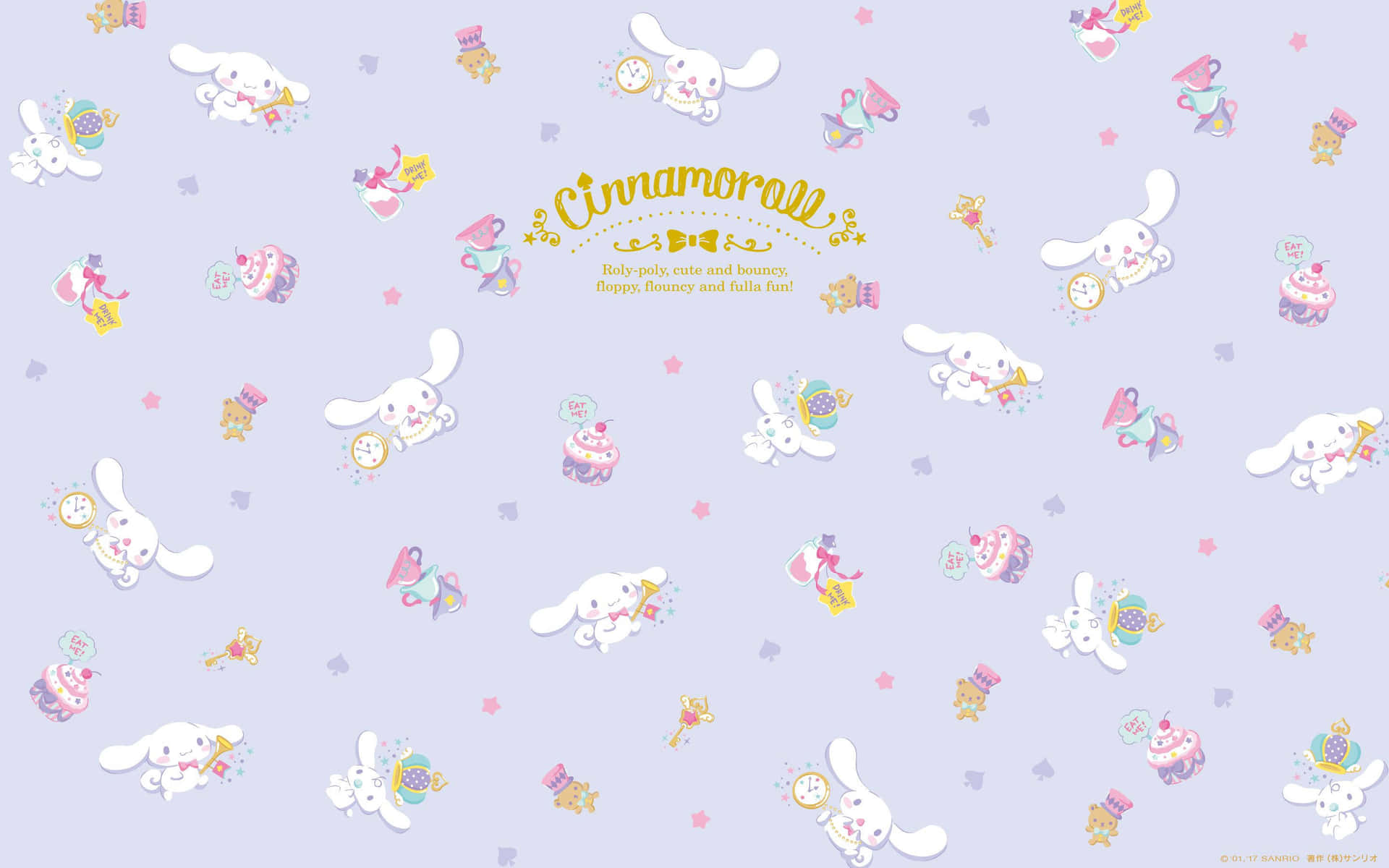 Stunning Cinnamoroll Patterned Laptop Background