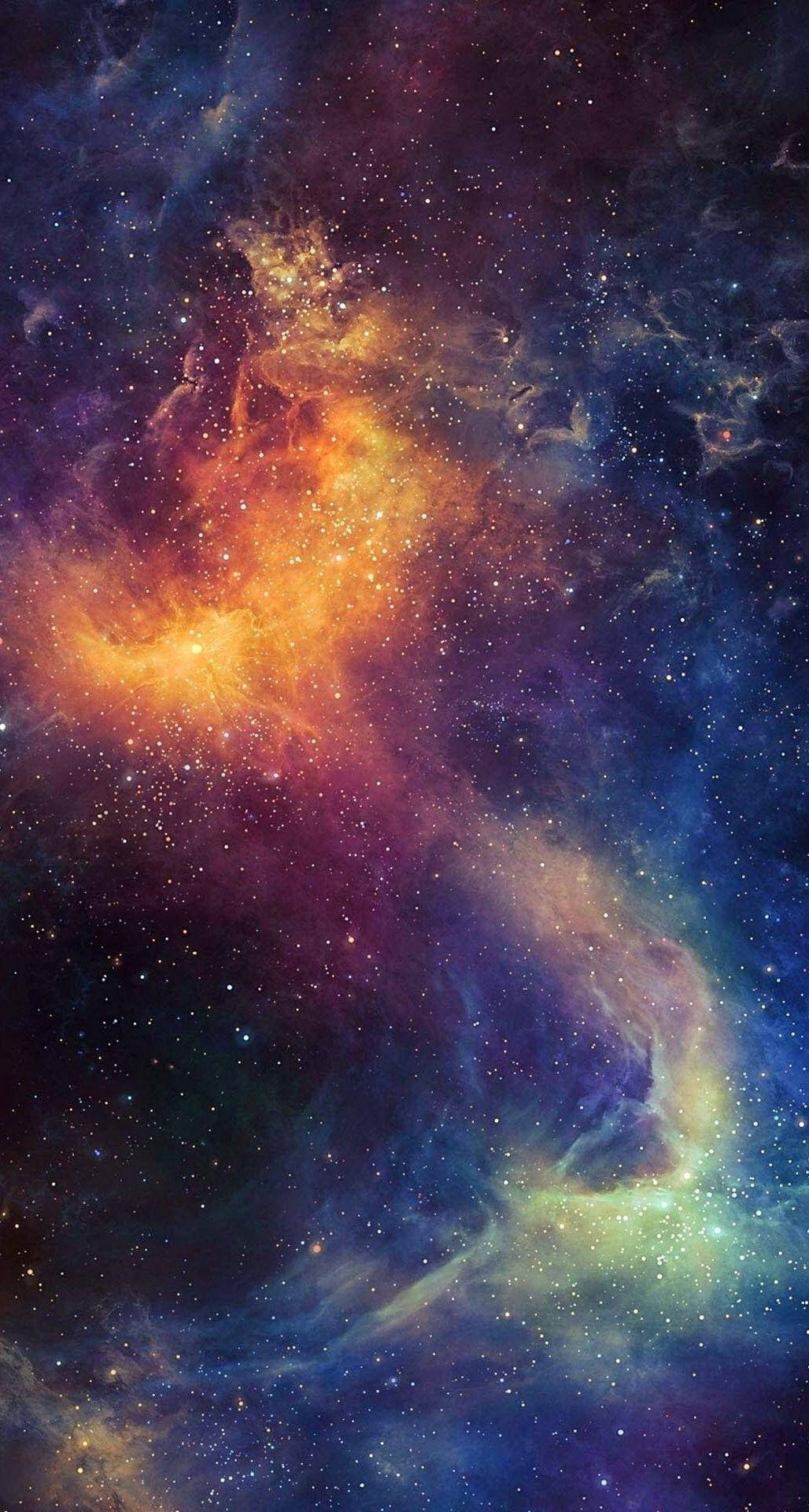 Stunning Colorful Nebula In Space Universal Background