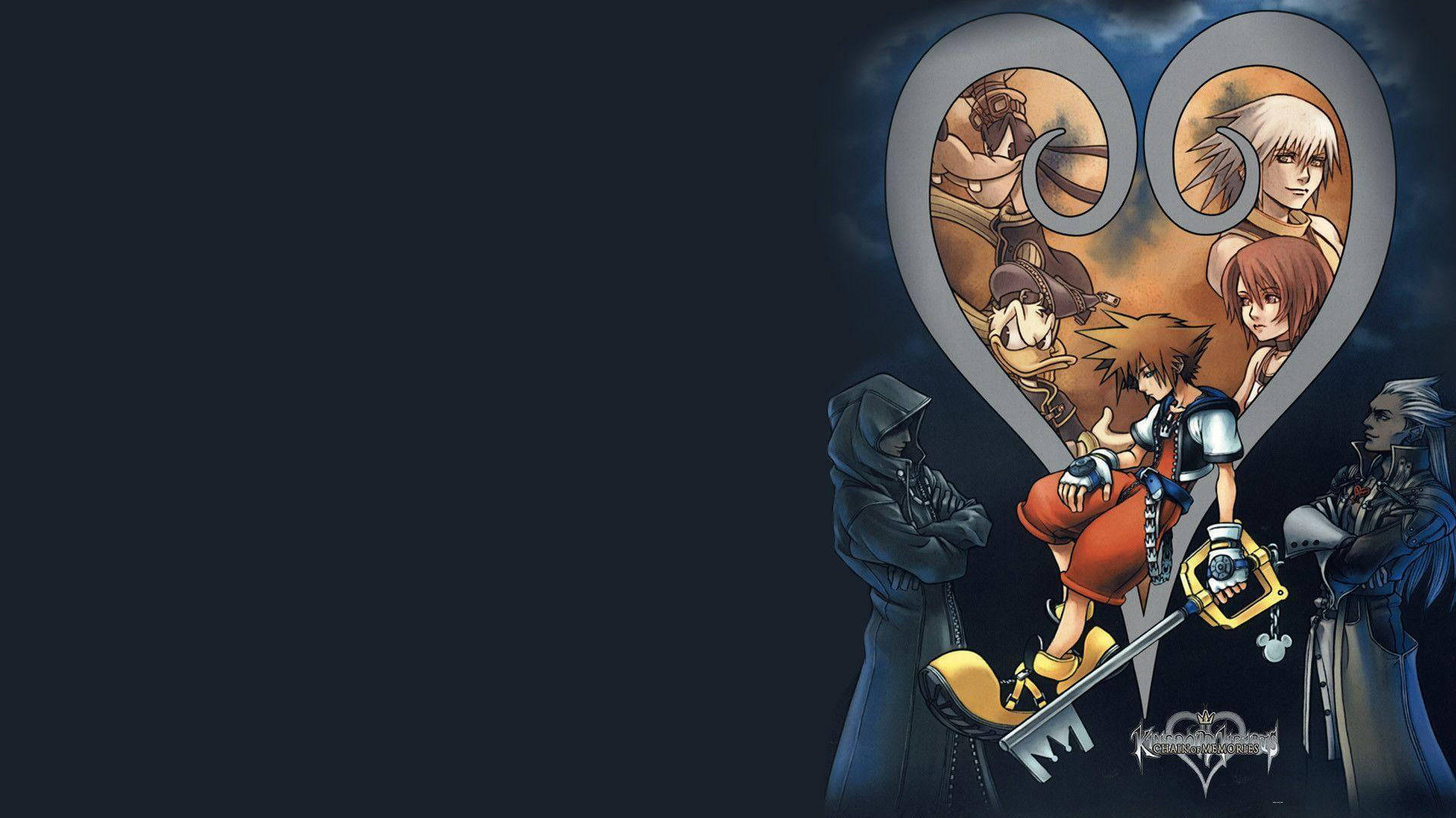 Stunning Depiction With Kingdom Heart Logo Background