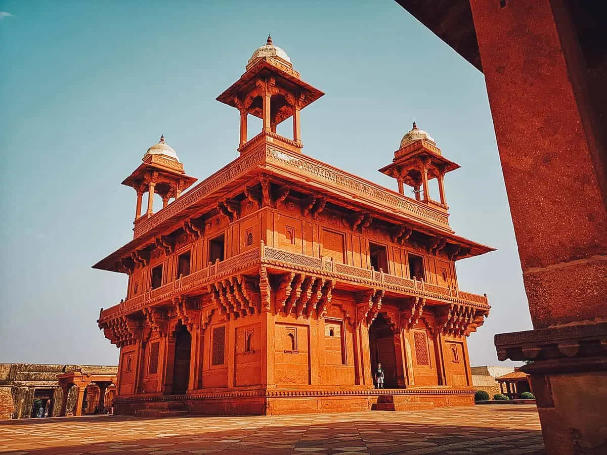 Stunning Design Of Fatehpur Sikri's Diwan-e-khas Background