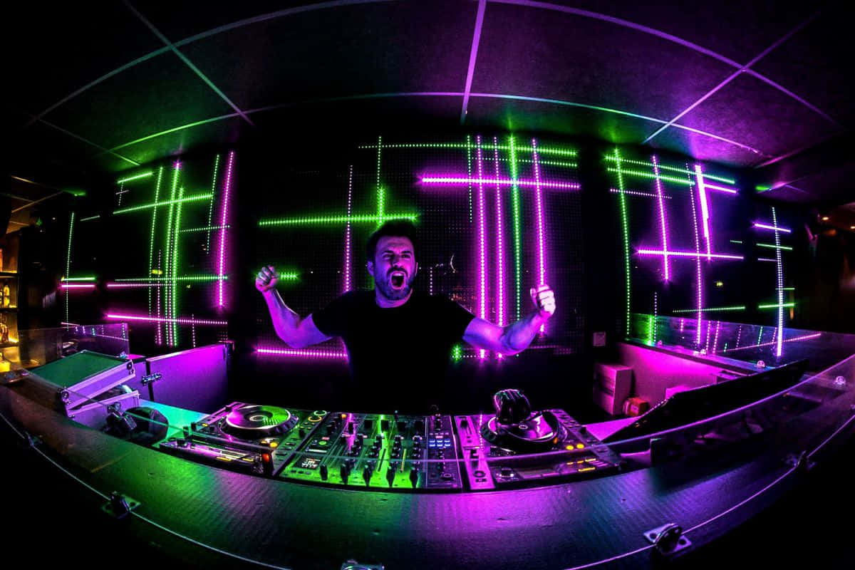 Stunning Display Of Dj Lighting Background