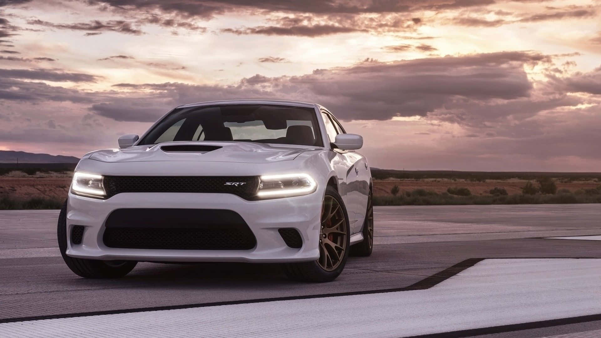 Stunning Dodge Charger In Action Background