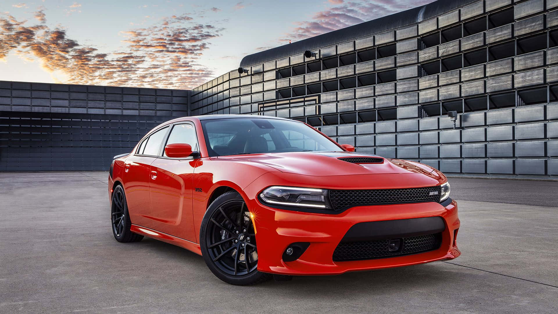 Stunning Dodge Charger In Action Background