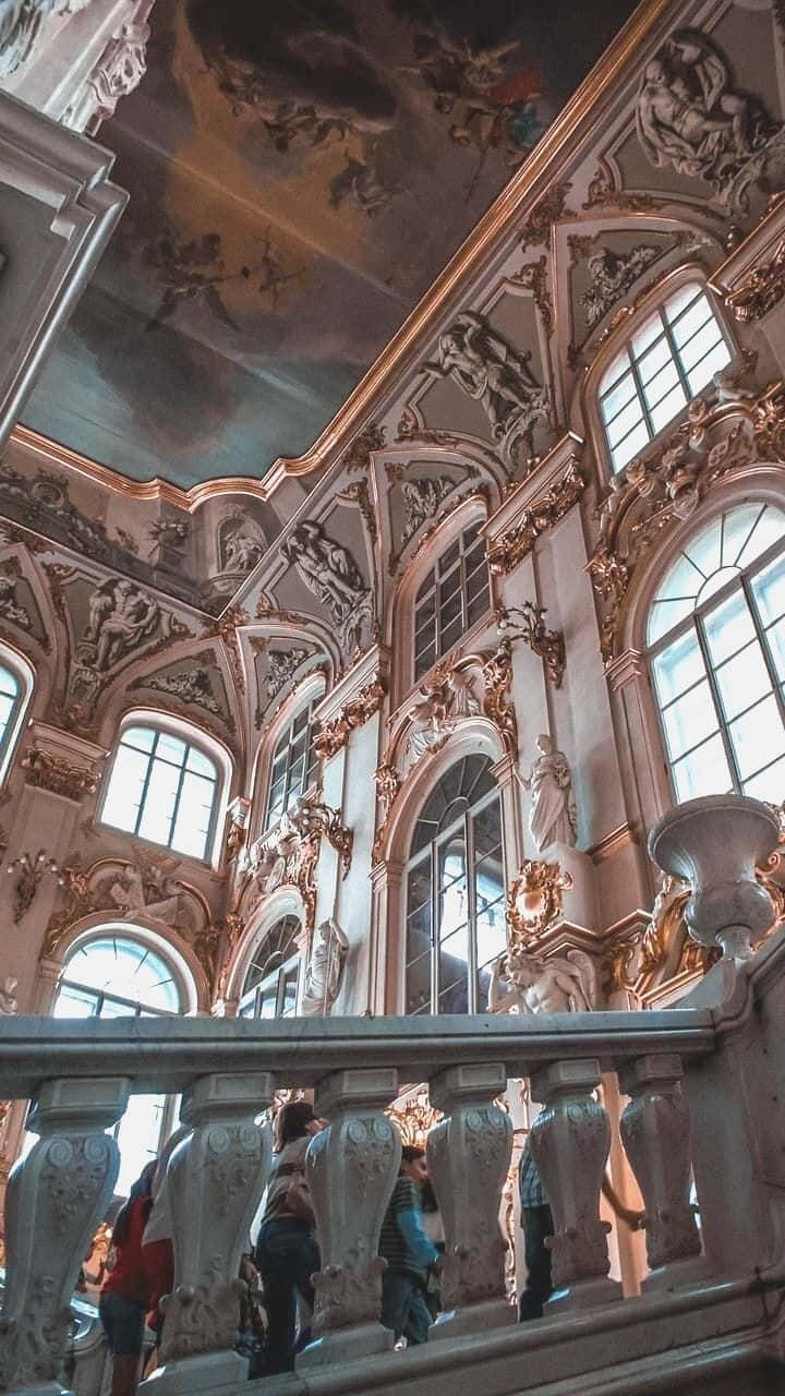 Stunning Early Evening View Of Castle Aesthetics Background