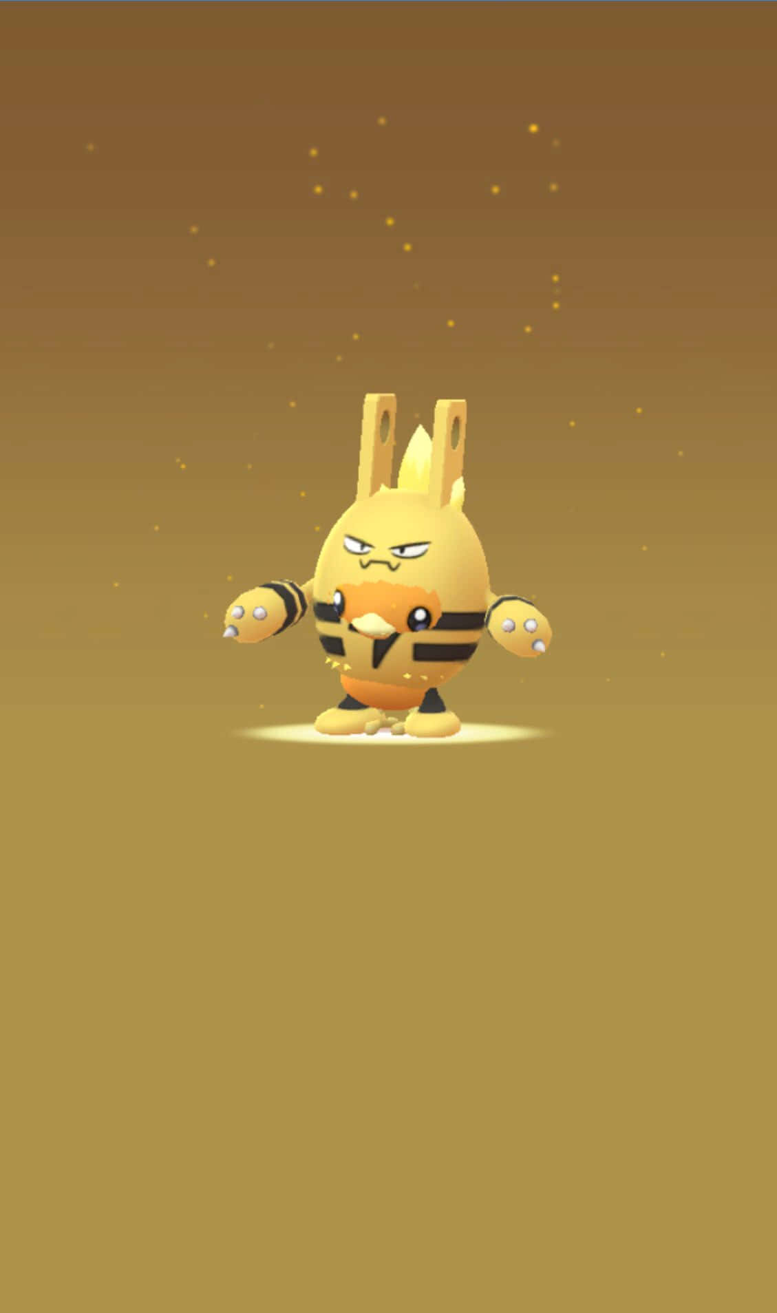 Stunning Elekid In Magnificent Gold Background Background