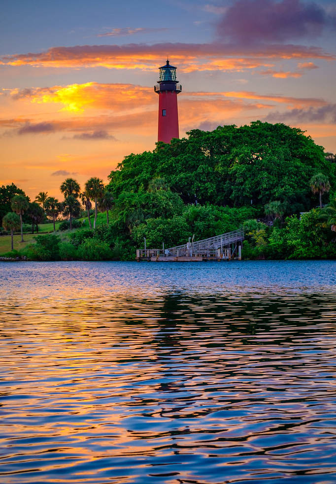 Stunning Florida Scenery At Sunset Background