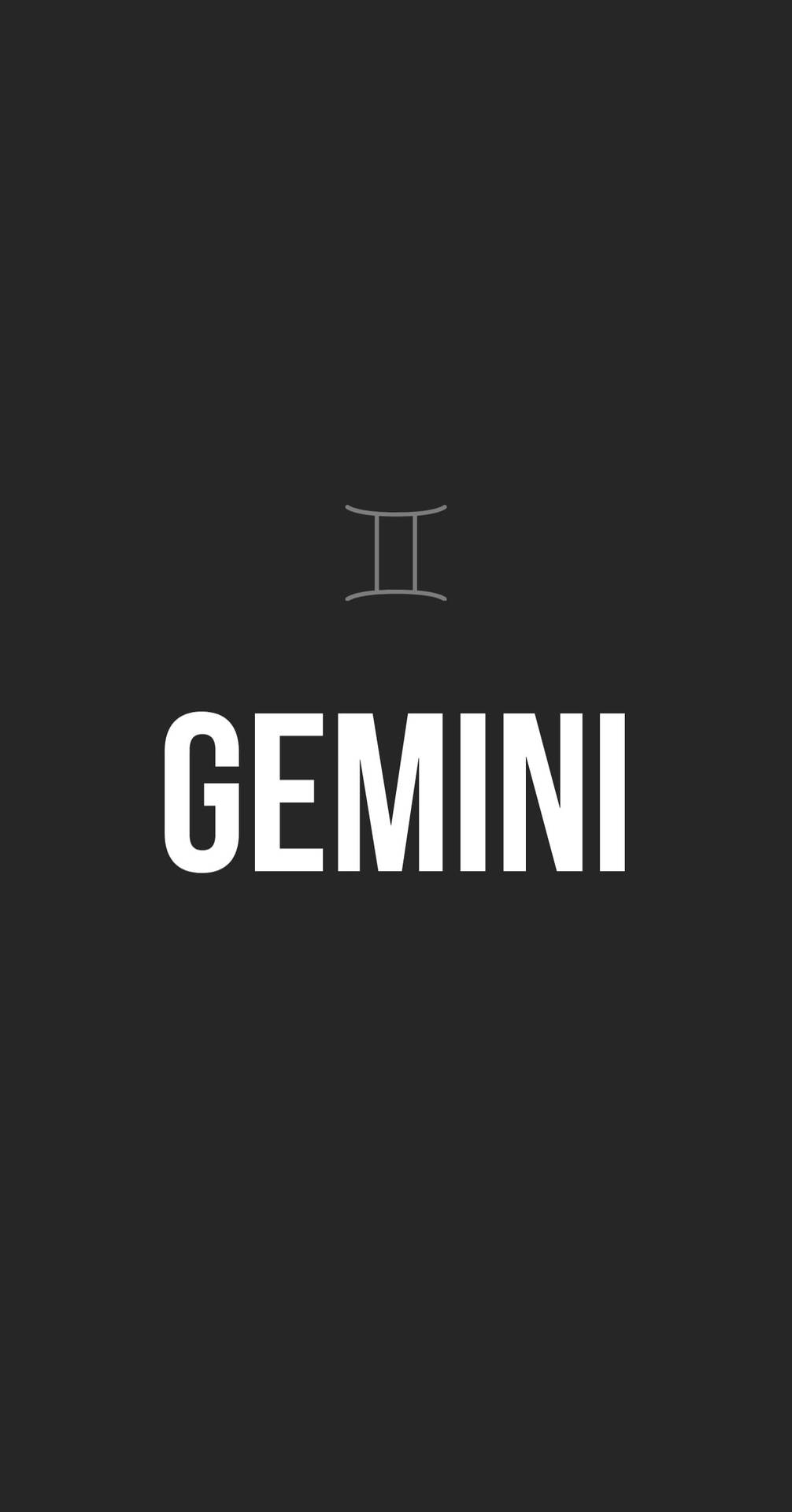 Stunning Gemini Zodiac Symbol On A Black Background Background