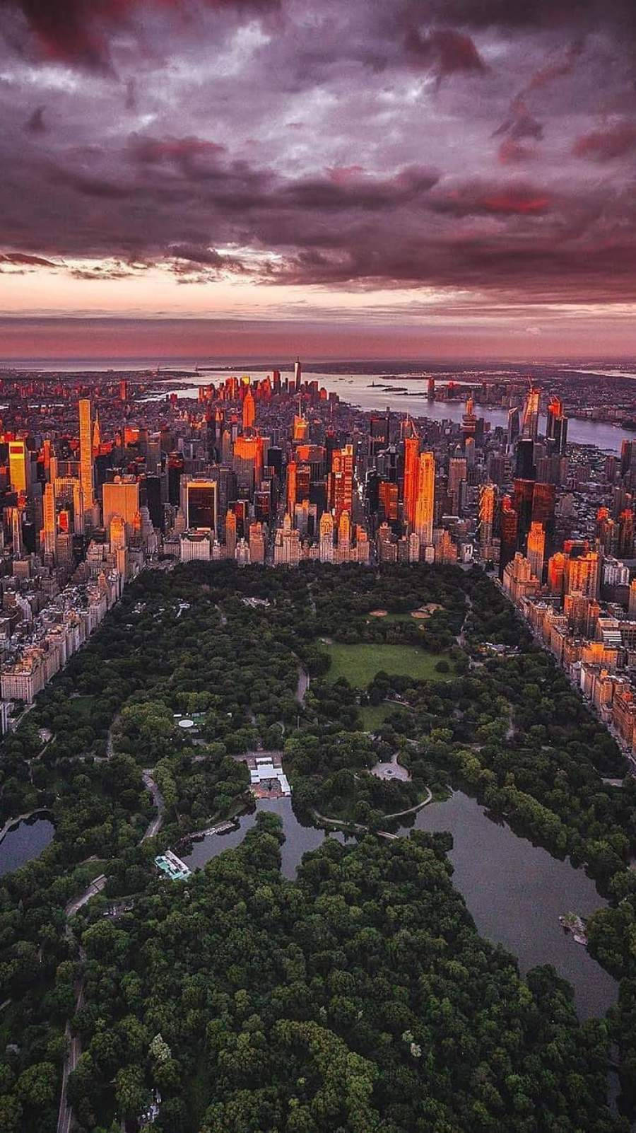 Stunning Hd View Of New York Cityscape On Iphone Background