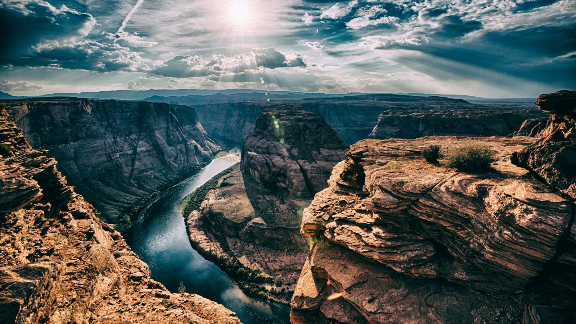 Stunning Horseshoe Bend Grand Canyon In Arizona Background