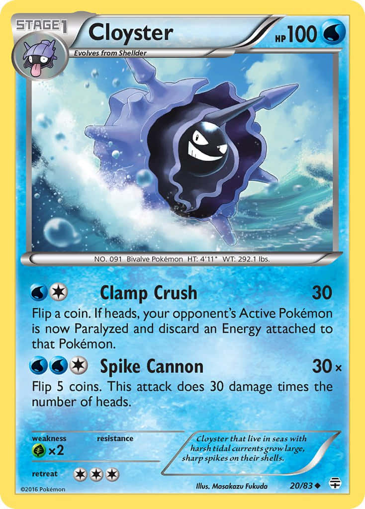 Stunning Illustration Of The Pokemon, Cloyster Background