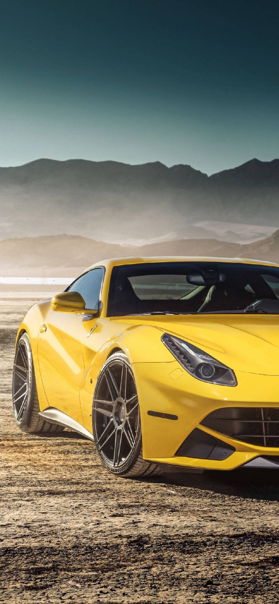 Stunning Image Of Yellow Ferrari Iphone Wallpaper