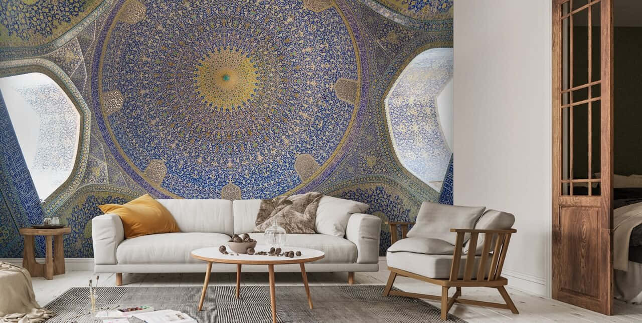 Stunning Interior Wall Motifs Of Isfahan Background