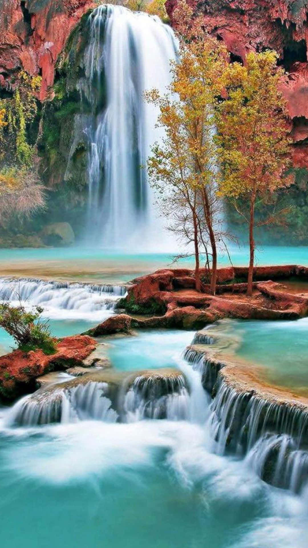 Stunning Iphone Waterfall Screen Theme Background